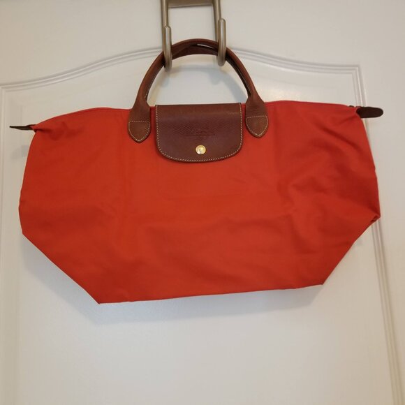 Longchamps Le Pliage Travel Tote - Brick Red - Picture 3 of 12